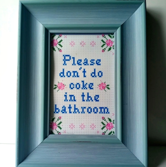 🧻 Don't Do C@ke In The Bathroom Restroom Washroom - Picture 2 of 7